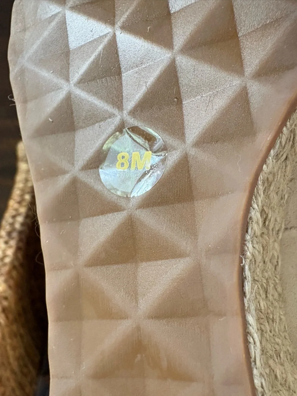 Aerosoles NWOB Roma Wedge Espadrille Suede Stone Sz. 8